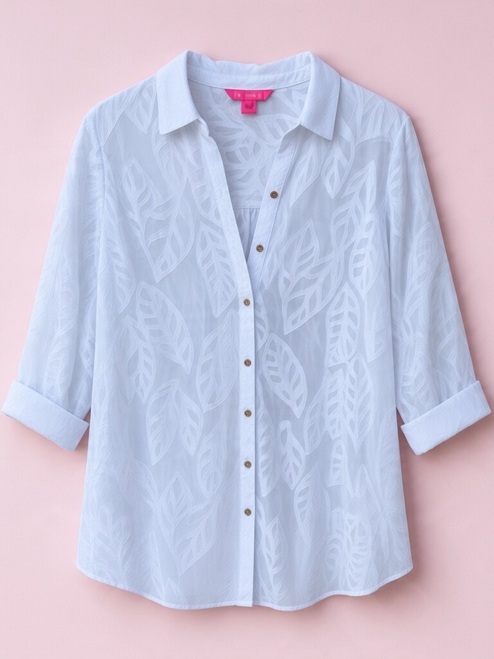 🌴NWT Lilly Pulitzer Natalie Coverup Resort White Leaf Jacquard S $118🌴